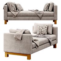 Pacific Daybed with Wood Legs by Crate and barrel