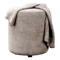 Isla Fabric and leather Ottoman by Westelm