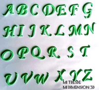 Uppercase and lowercase alphabet stamp