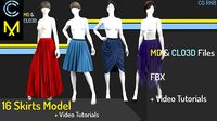 16 Skirt Models and Video Tutorials
