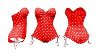Strapless One Piece Swimsuit with Side Ties