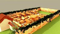 Chinese ancient courtyard  house