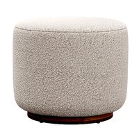 Sinclair Round Boucle Ottoman Whistler by Four Hands