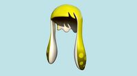 Inkling Hair 06 Yellow - Splatoon Character Design