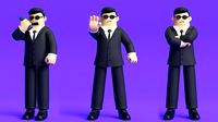 Minimal Bodyguard 3D Cartoon Character