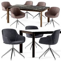 Igloo chair and Alpha table - Calligaris