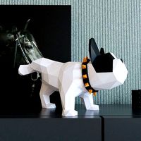 Pissing Bulldog low poly 3D model