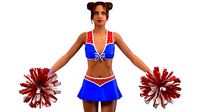 Teenage Girl Cheerleader Rigged