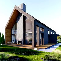 Family House 4 - Created with fully parametric Revit Families