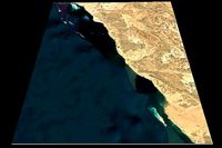 NEOM city topography Saudi Arabia - tile n27 e35