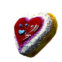 033 Donut Heart Strawberry Scan 3D model with UV map