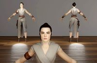 Rey Fortnite Skin T-Pose RIGGING