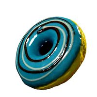 016 Donut blue whirl Scan 3D model with UV map