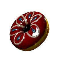 019 Donut Pink Flower Scan 3D model with UV map