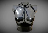 BDSM Black Leather Top Body Breast Belt Portupeya Harness