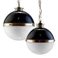 Emerson 1-light single globe pendant-bronse