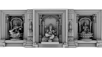 god lakshmi ganesh saraswati 3d model