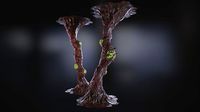 Alien biomass plant Low-poly 3D model