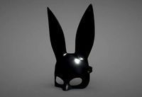 Black BDSM Rabbit-Bunny Facemask