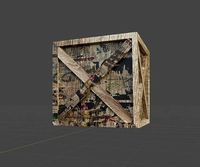 Low-Poly shipping crate