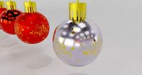 Christmas balls and gifts for decorations
