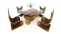 parametric table and 4 chairs
