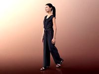 Francine 20023-02 - Animated Elegant Asian Woman Walking