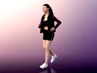 Francine 20023-06 - Animated Athletic Asian Woman Jogging