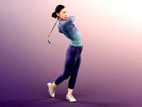Anita 20024-05 - Animated Female Golfer Hitting The Ball