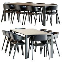 Aodt black and Mava chair