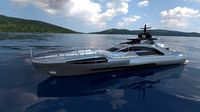 Pershing style Low Poly Yacht