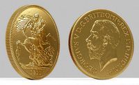 George V Gold sovereign coin 1911