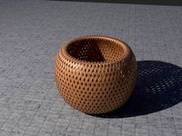 Weaving baskets in one
