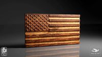USA Flag - CNC Files For Wood 3D STL Model