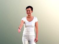 Nadin 10464 - Woman Shake Hand White Clothing