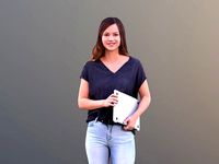 Nadin 10452 - Woman Standing With Laptop