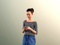 Mady 10185 - Teenage Girl Texting With Smartphone