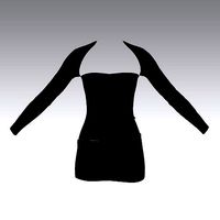 BLACK DRESS RAGLAN SLEVEE WOMAN FASHION STYLE LOOK MINI DRESS