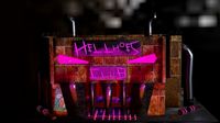 Nightclub for adult games or steam punk procedural low poli