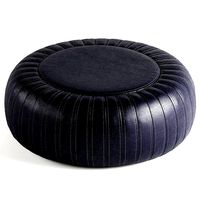 Upholstered leather pouf Lema Tod