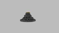 Voxel erupted volcano