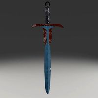 Stylized Sword Weapon PBR low-poly game ready