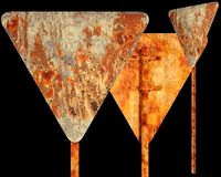 Yield Rusted and Old Sign