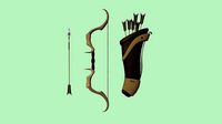 Archer Bow 06 Brown Wood - Quiver Fantasy Weaponry