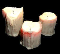 Three melted candles Pack 3D model