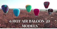 Hot Air Baloons Pack OF 6