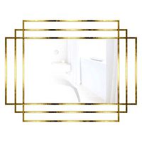 Mirror in a metal gold frame Rainer