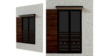 3D Fasade Element Window Railing Ornament