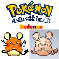 Amazing Pokemon Dedenne Cookie Cutter Stamp Cake Decorating