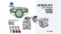 Photorealistic scene setups for KeyShot jewelry renderings Pack5